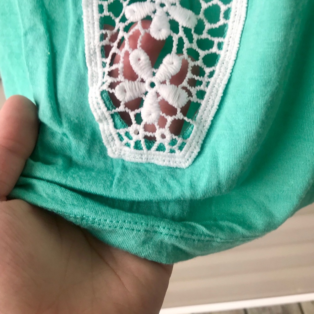 π Rue21 Teal Lace Tank Top Size M SUPER CUTE! - Picture 8 of 8